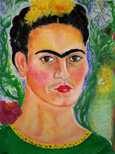 Portrait de Frida Kahlo en icône zapotèque