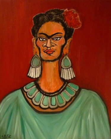 Portrait de Frida Kahlo en Grande Prêtresse aztèque