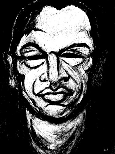 Le fantôme de Chavez / Portrait de Hugo Chavez (bichrome)